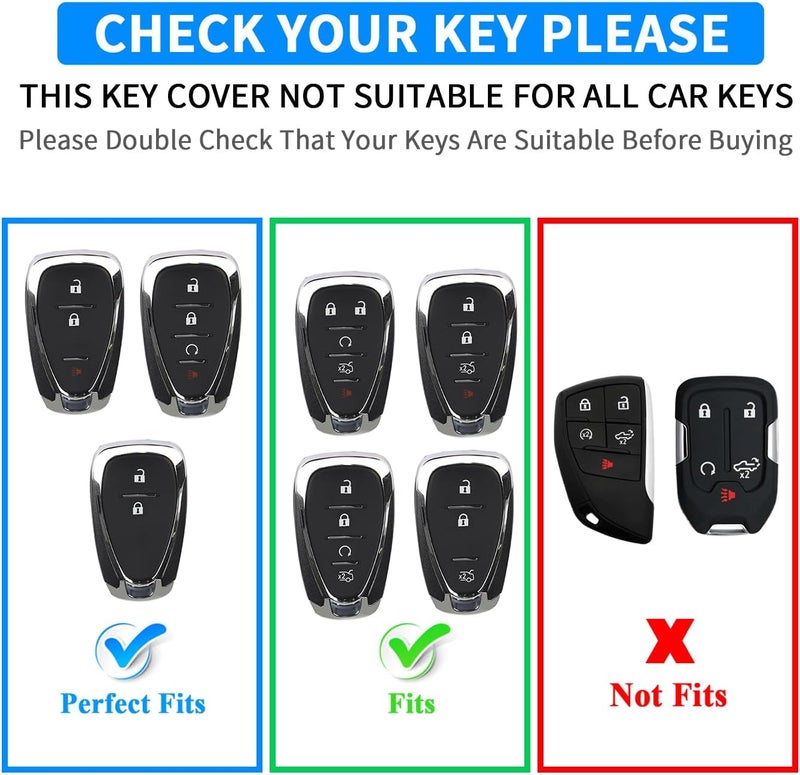 QBUC Key Fob Cover for Chevy, Car Key Fob Case with Keychain for Equinox 2018-2022 Sonic 2017-2020 Spark 2016-2022 Traverse Trailblazer Trax Accessories Protector (Purple) - Image 2